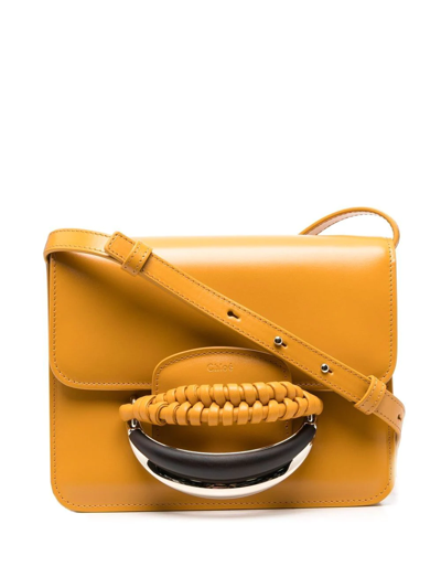 Chloé Kattie Leather Shoulder Bag In Yellow