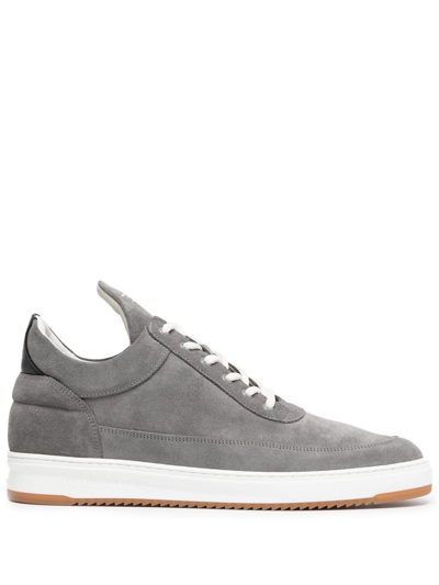 Filling Pieces Suede Low-top Trainers In Grau