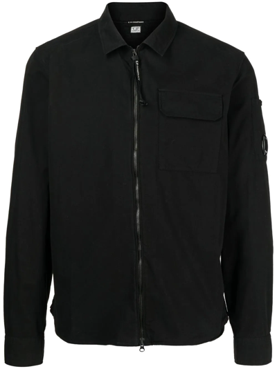 C.P. COMPANY LENS-DETAIL ZIP-FASTENING SHIRT JACKET