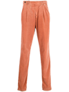 Brunello Cucinelli Men's Straight-leg Corduroy Pants In Orange