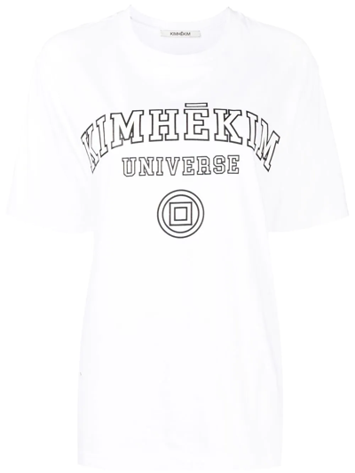 Kimhēkim Logo-print Cotton T-shirt In White
