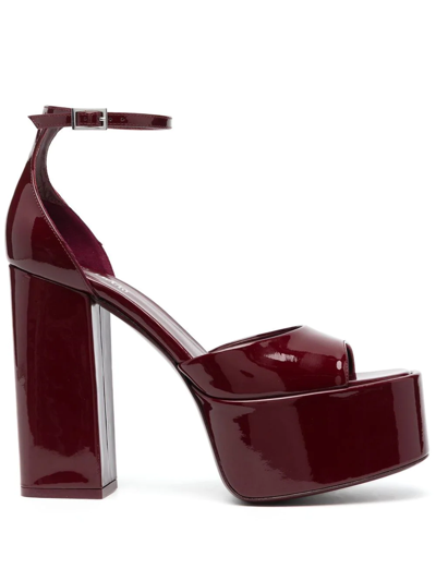 Paris Texas Patent Leather Tatiana Sandals In Red