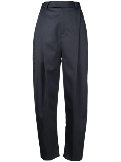 Anouki High-waisted Wool Trousers In Grau