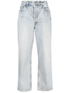 Re/done Easy Straight Crop In Blau