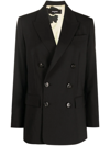 Dsquared2 Double-breasted Virgin-wool Blazer In Black
