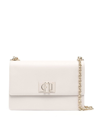 Furla Leather Chain-link Bag In Nude