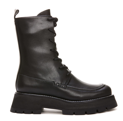 3.1 Phillip Lim / フィリップ リム Black Kate Lace-up Combat Boots In Black Ba001