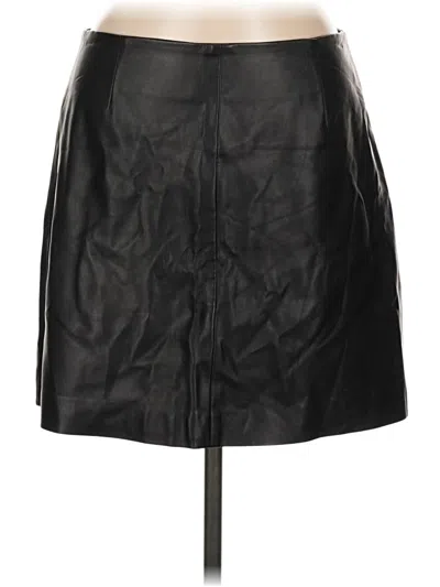 Pre-owned 5/48 Faux Leather Skirt In Black
