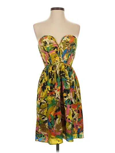 Pre-owned 5/48 Sleeveless Top Yellow Strapless Neckline Tops