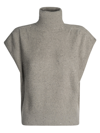 BRUNELLO CUCINELLI TURTLENECK RIBBED TANK TOP