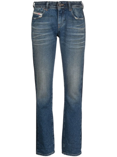 Diesel D-ollies Joggjeans® Straight-leg Jeans In Blue