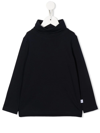 Il Gufo Logo-patch Roll Neck Sweater In Blue