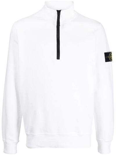Stone Island Half-zip Funnel-neck Regular-fit Cotton-jersey