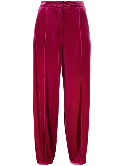 Blanca Vita Poncircus Tapered-leg Trousers In Rosa