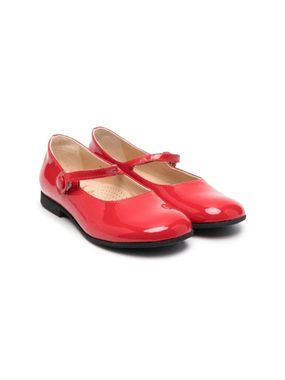 Gallucci Kids' Buckled Ballerina Pumps In Red