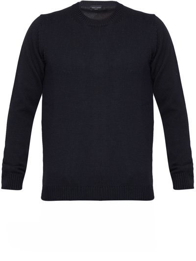 Roberto Collina Black Merino Wool Sweater