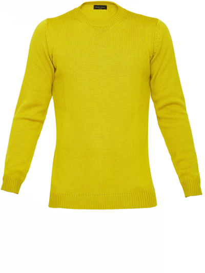 Roberto Collina Yellow Merino Wool Sweater