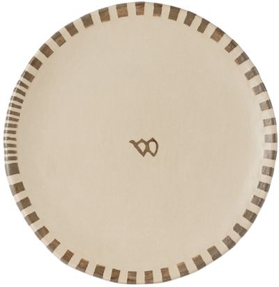Wretched Flowers Beige Dinner Plate In N/a