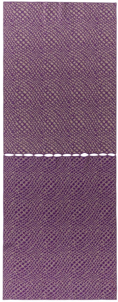Rui Purple Wool Blanket In Violet & Ficelle