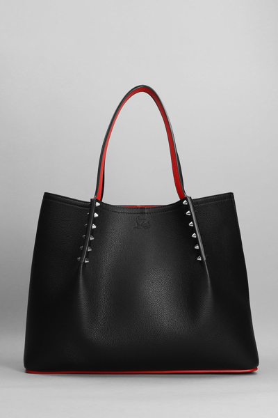 Christian Louboutin Cabarock Large Leather Tote Bag In Black