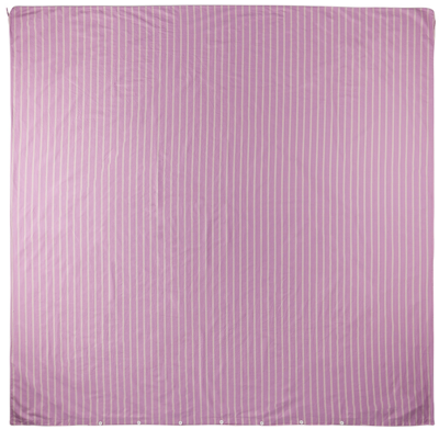 Tekla Pink Percale Duvet Cover, Queen In Mallow Stripes