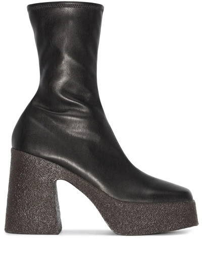 Stella Mccartney Skyla Stretch Ankle Boots In Black