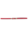 Maje Embossed Crocodile-effect Leather Slim Belt In Roses