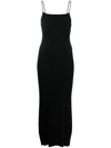 Aeron Ribbed-knit Detail Midi Dress In Black