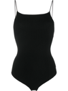 Aeron Lourde Sleeveless Ribbed Bodysuit In Black