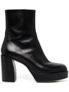 3.1 Phillip Lim Naomi Leather Platform Boots In Black