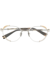 Balmain Brigade Round-frame Optical Glasses In Silver