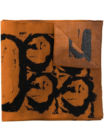Givenchy Patterned Lightweight Scarf In 褐色