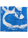 Givenchy Patterned Knitted Scarf In Blau
