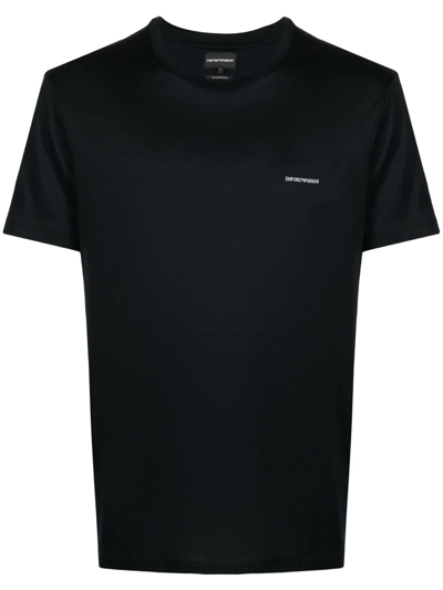Emporio Armani Logo-print Short-sleeved T-shirt In Schwarz