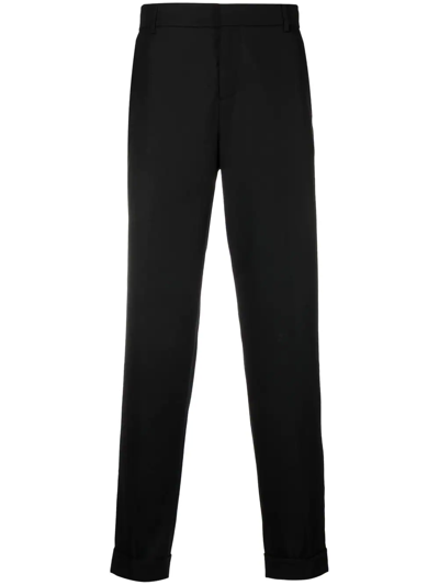 Balmain Mid-rise Straight-leg Trousers In Black