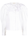 Ulla Johnson Broderie Anglaise Collar Blouse In Weiss