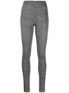 Isabel Marant Étoile Ribbed-knit High-waist Leggings In Grau