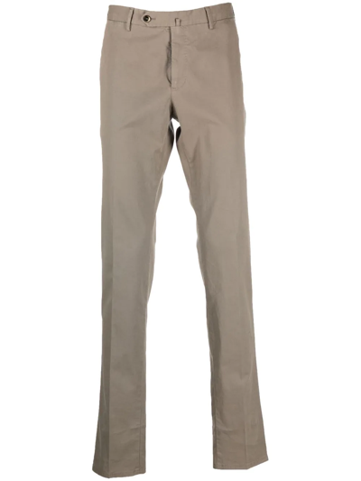 Pt Torino Slim-fit Chino Trousers In Sand