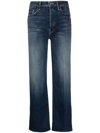 MOTHER THE DITCHER CROPPED STRAIGHT JEANS