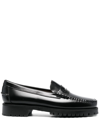 Sebago Black Slip-on Loafers With Lug Sole In Black
