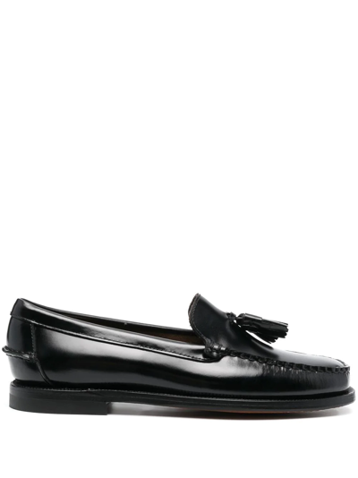Sebago Dan Penny Flat Loafers In Black