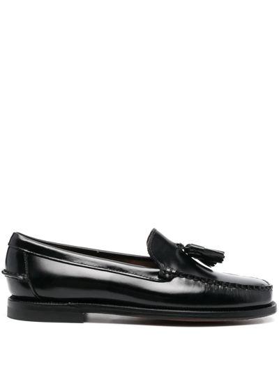 Sebago Classic Dan Multi Tassel Leather Loafers In Black