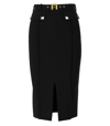 Elisabetta Franchi Black Pencil Skirt With Studs In Black