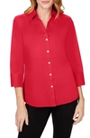 Foxcroft Mary Button-up Blouse In Red