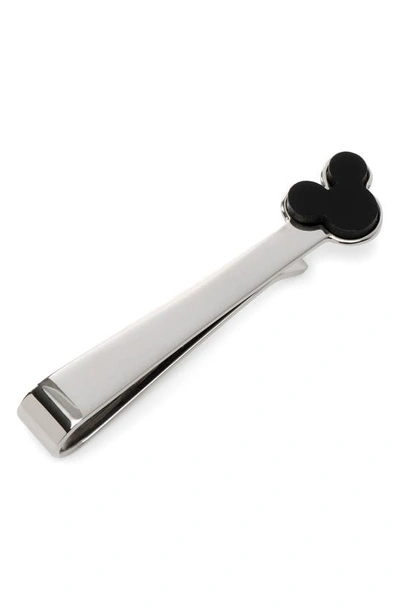 Cufflinks, Inc Mickey Mouse Stainless Steel Tie Bar In Silver