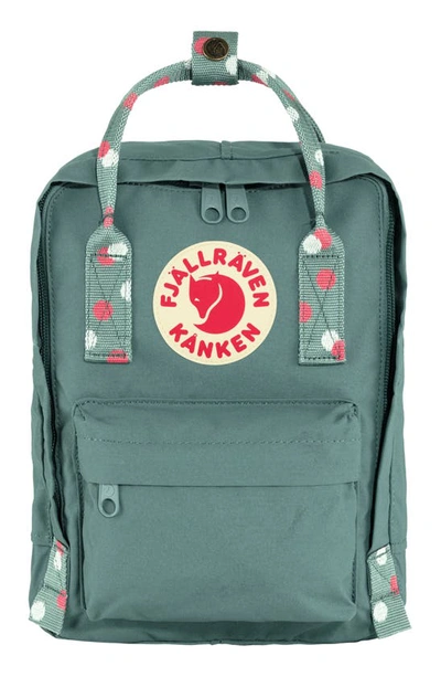 Fjall Raven Mini Kånken Water Resistant Backpack In Frost Green-confetti Pattern