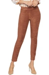 Nydj Basic Legging Pants In Faux Suede In Coffee Bean