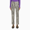 Valentino Zebra-print Wool-blend Straight-leg Pants In Print