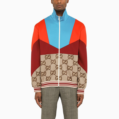 Gucci Multi-coloured Sweatshirt With Turtle Neck And Zip