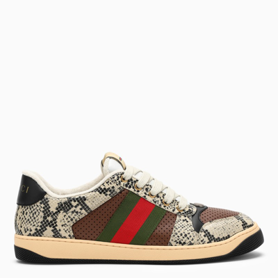 Gucci Screener Animalier Low Top Trainers
